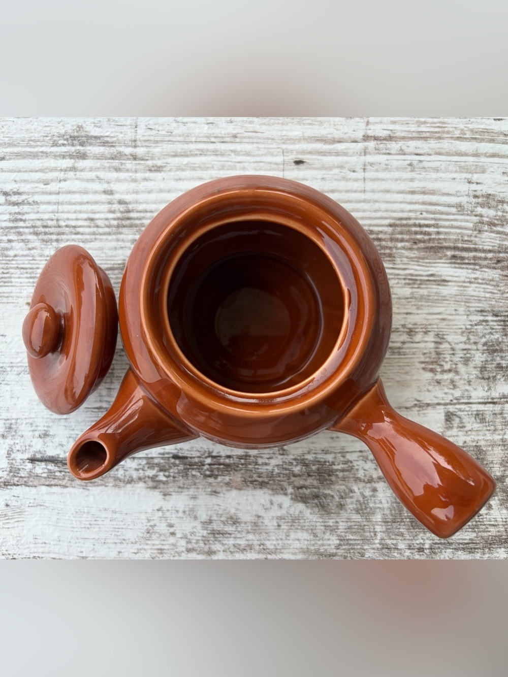VTG Kyusu Japanese Rust Color Glazed Teapot - Picture 3 of 8